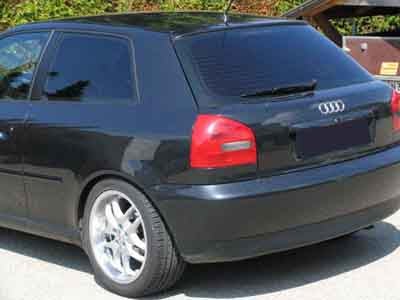 Tönungsfolie passgenau zugeschnitten und professionell montiert auf Audi A3 8l 3-Türer