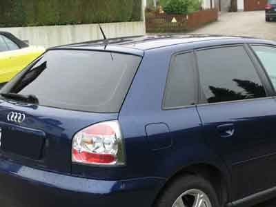 Tönungsfolie passgenau zugeschnitten und professionell montiert auf Audi A3 8l 5-Türer