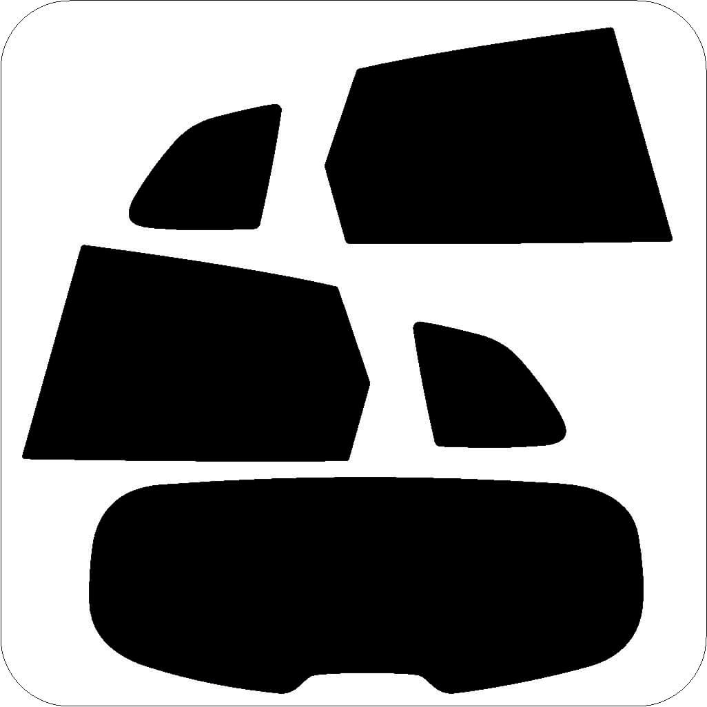 Passgenau zugeschnittenes Tönungsfolien Set für BMW 2er Active Tourer U06 – CNC Zuschnitt von FVB Carbon Folie