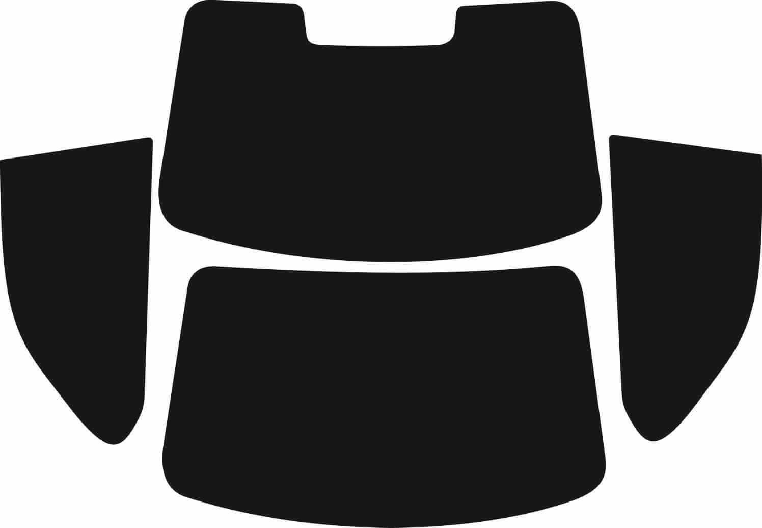 Passgenau zugeschnittenes Tönungsfolien Set für BMW 3er Compact E36 – CNC Zuschnitt von FVB Carbon Folie