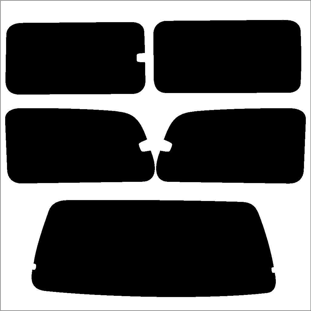 Passgenau zugeschnittenes Tönungsfolien-Set für Hyundai H1 – CNC-Zuschnitt von FVB Carbon Folie