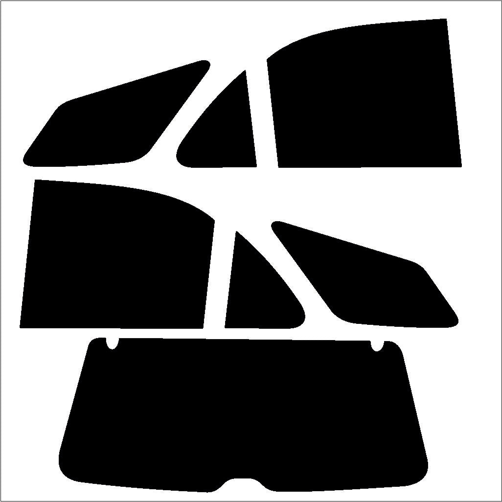 Passgenau zugeschnittenes Tönungsfolien-Set für KIA Sorento I – CNC-Zuschnitt von FVB Carbon Folie