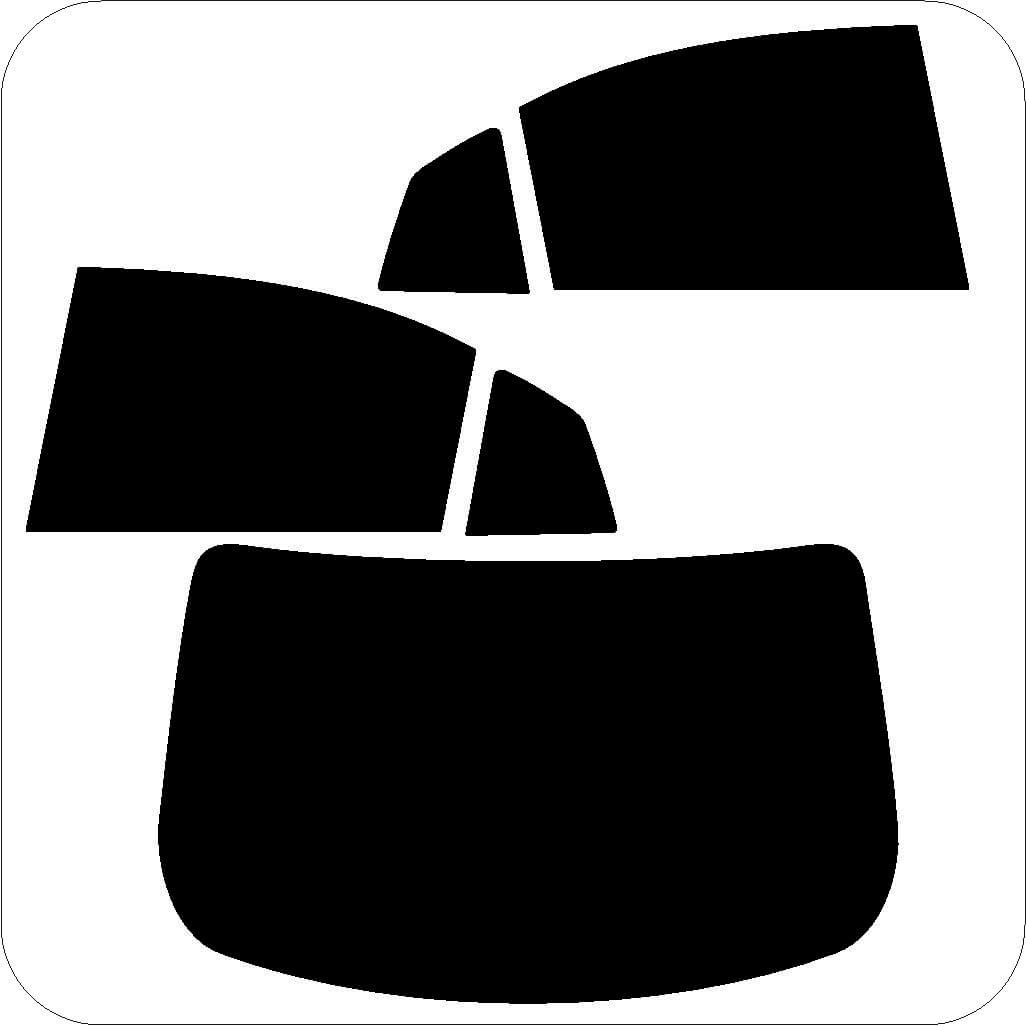 Passgenau zugeschnittenes Tönungsfolien-Set für Mazda 6 Fließheck – CNC-Zuschnitt von FVB Carbon Folie