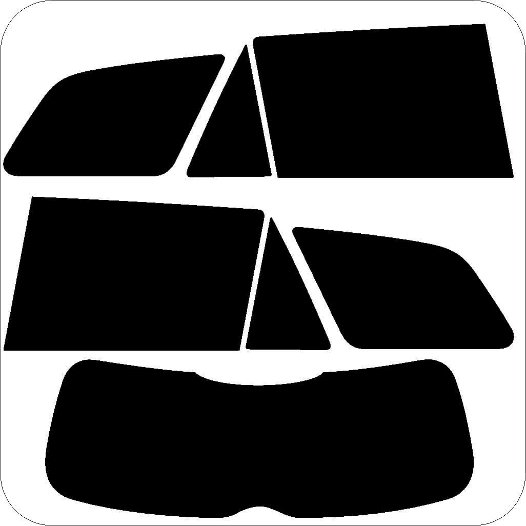 Passgenau zugeschnittenes Tönungsfolien-Set für Mazda 6 I Kombi – CNC-Zuschnitt von FVB Carbon Folie