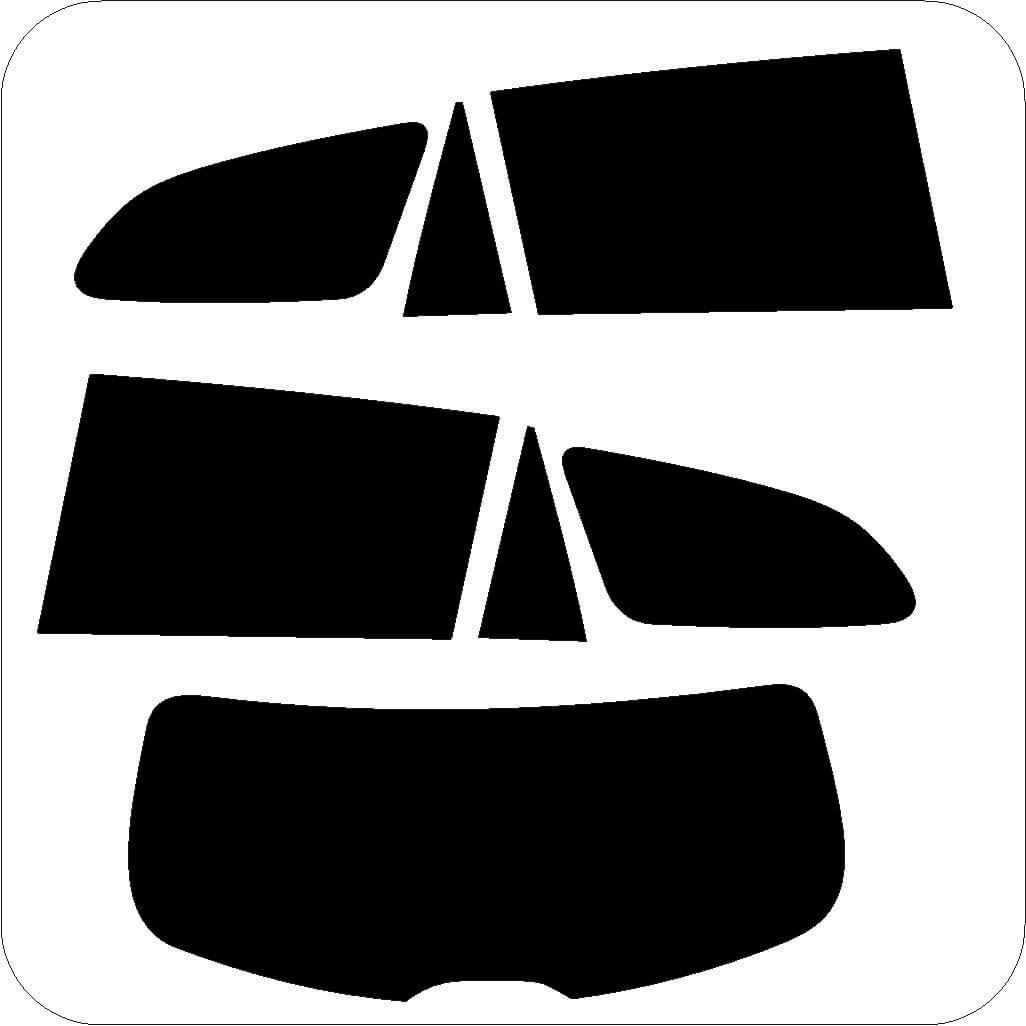 Passgenau zugeschnittenes Tönungsfolien-Set für Mazda 6 Kombi II – CNC-Zuschnitt von FVB Carbon Folie