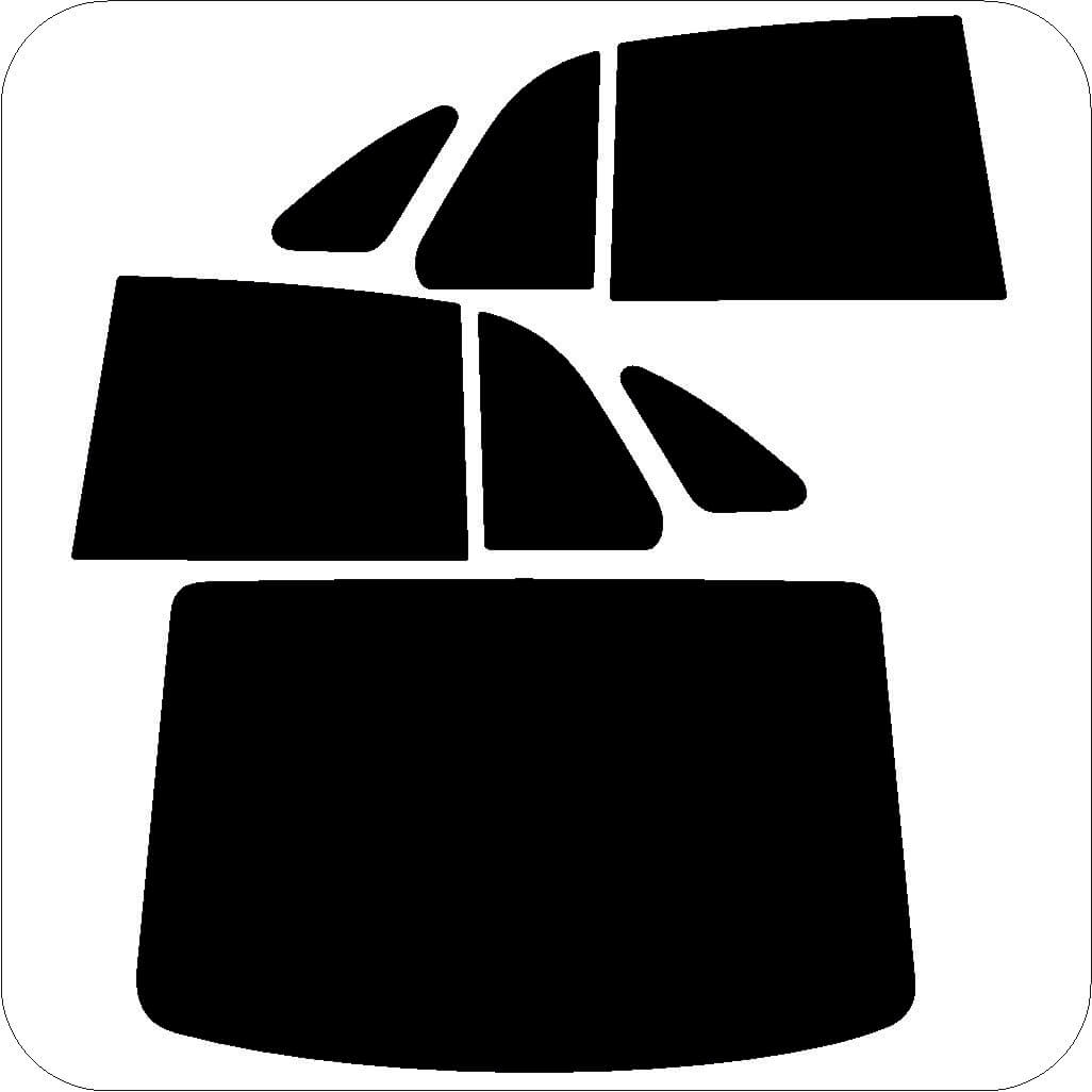 Passgenau zugeschnittenes Tönungsfolien-Set für Mazda 626 – CNC-Zuschnitt von FVB Carbon Folie