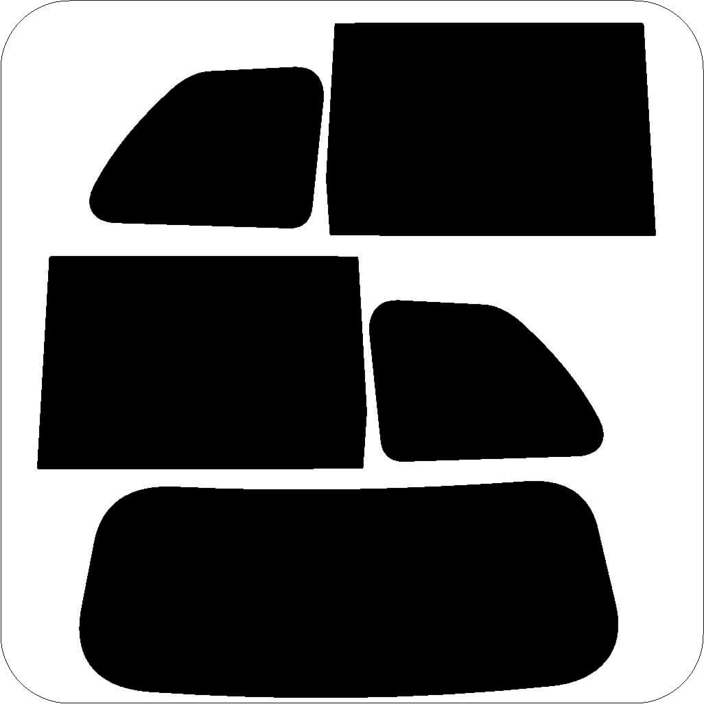 Passgenau zugeschnittenes Tönungsfolien-Set für Mazda MPV II – CNC-Zuschnitt von FVB Carbon Folie