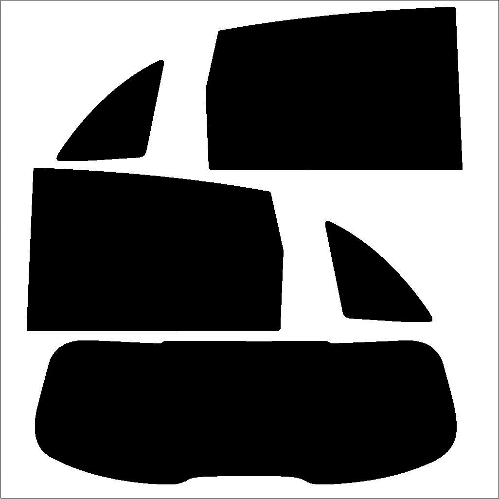 Passgenau zugeschnittenes Tönungsfolien-Set für Mercedes B-Klasse W247 zugeschnitten – CNC-Zuschnitt von FVB Carbon Folie