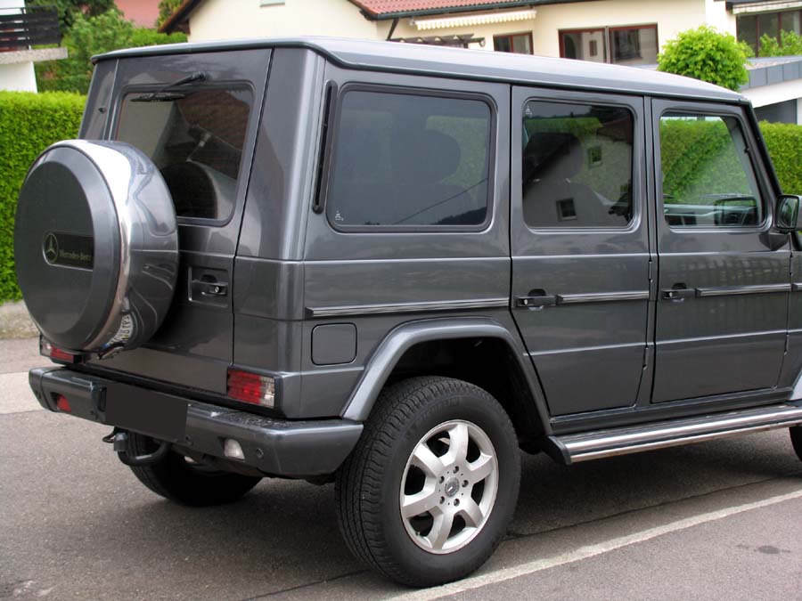 Tönungsfolie passgenau zugeschnitten und professionell montiert auf Mercedes G Klasse W463  – Beispiel mit FVB Ceramic Folie