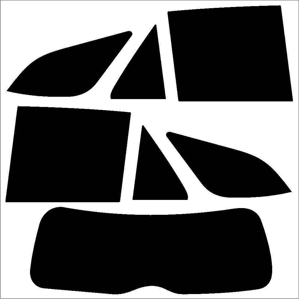Passgenau zugeschnittenes Tönungsfolien-Set für Mercedes ML W164 – CNC-Zuschnitt von FVB Carbon Folie