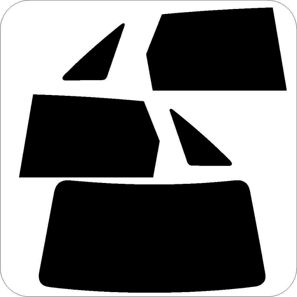 Passgenau zugeschnittenes Tönungsfolien-Set für Opel Astra F Limousine – CNC-Zuschnitt von FVB Carbon Folie