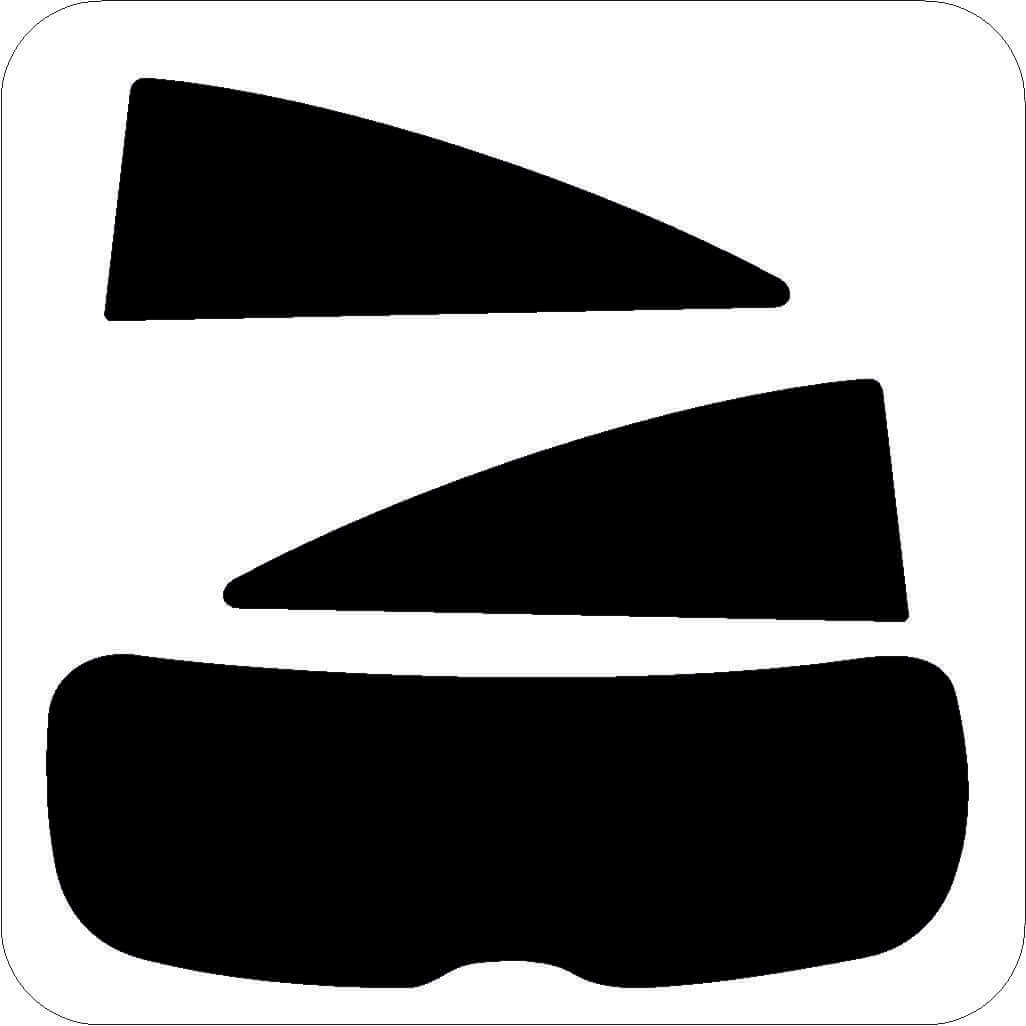 Passgenau zugeschnittenes Tönungsfolien-Set für Opel Astra G  GTC – CNC-Zuschnitt von FVB Carbon Folie