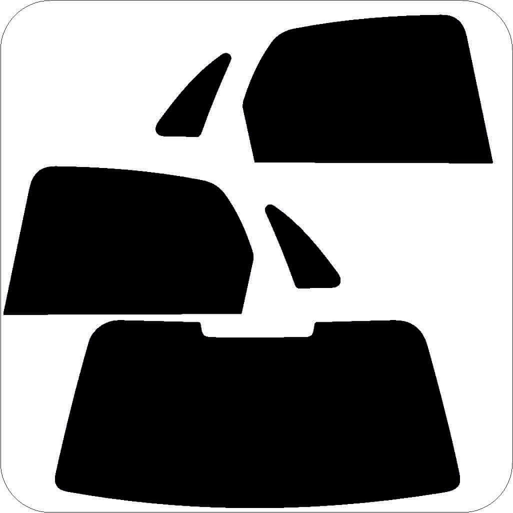Passgenau zugeschnittenes Tönungsfolien-Set für Opel Corsa C 5-Türer – CNC-Zuschnitt von FVB Carbon Folie