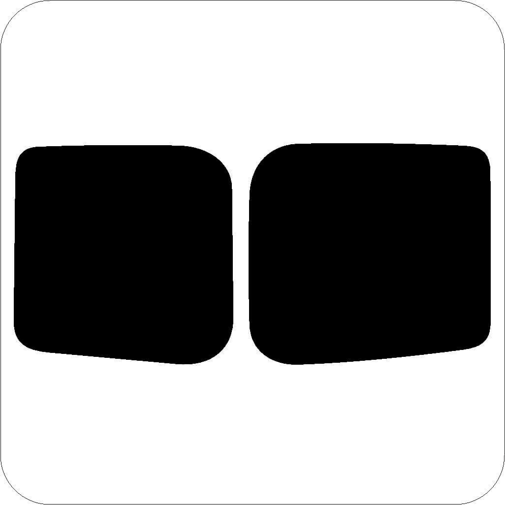 Passgenau zugeschnittenes Tönungsfolien-Set für Opel Vivaro B Hecktüren – CNC-Zuschnitt von FVB Carbon Folie