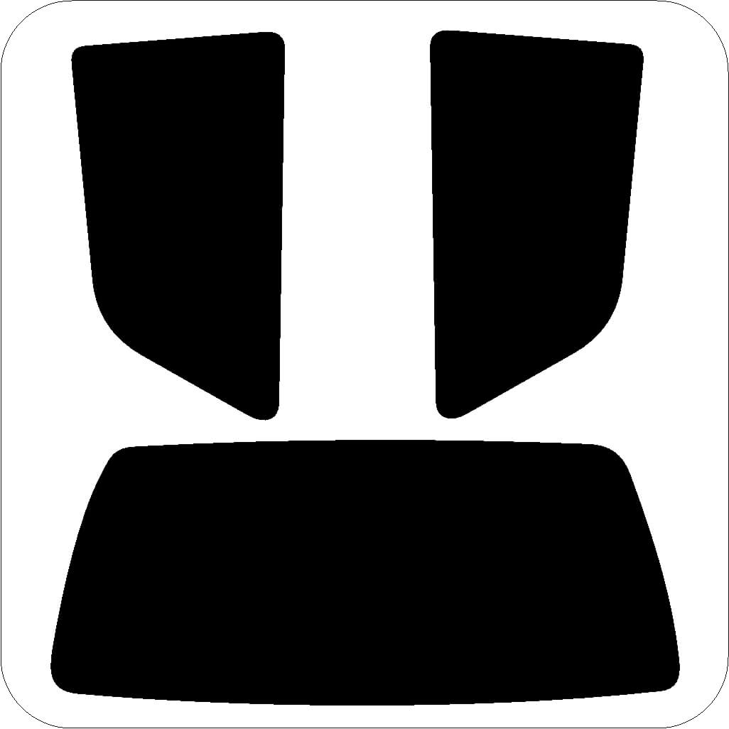 Passgenau zugeschnittenes Tönungsfolien-Set für Renault Clio A 3-Türer – CNC-Zuschnitt von FVB Carbon Folie