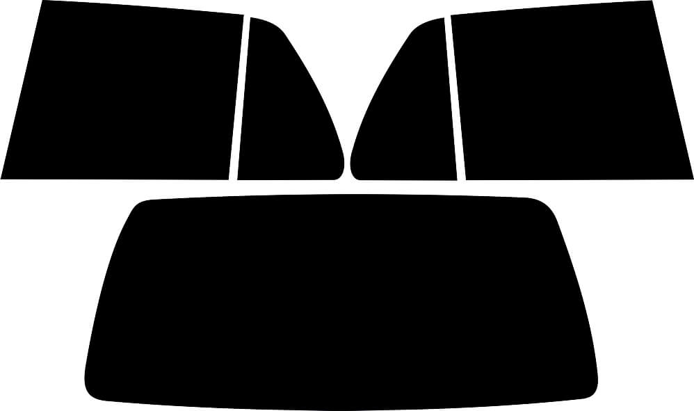 Passgenau zugeschnittenes Tönungsfolien-Set für Renault Clio A 5-Türer – CNC-Zuschnitt von FVB Carbon Folie