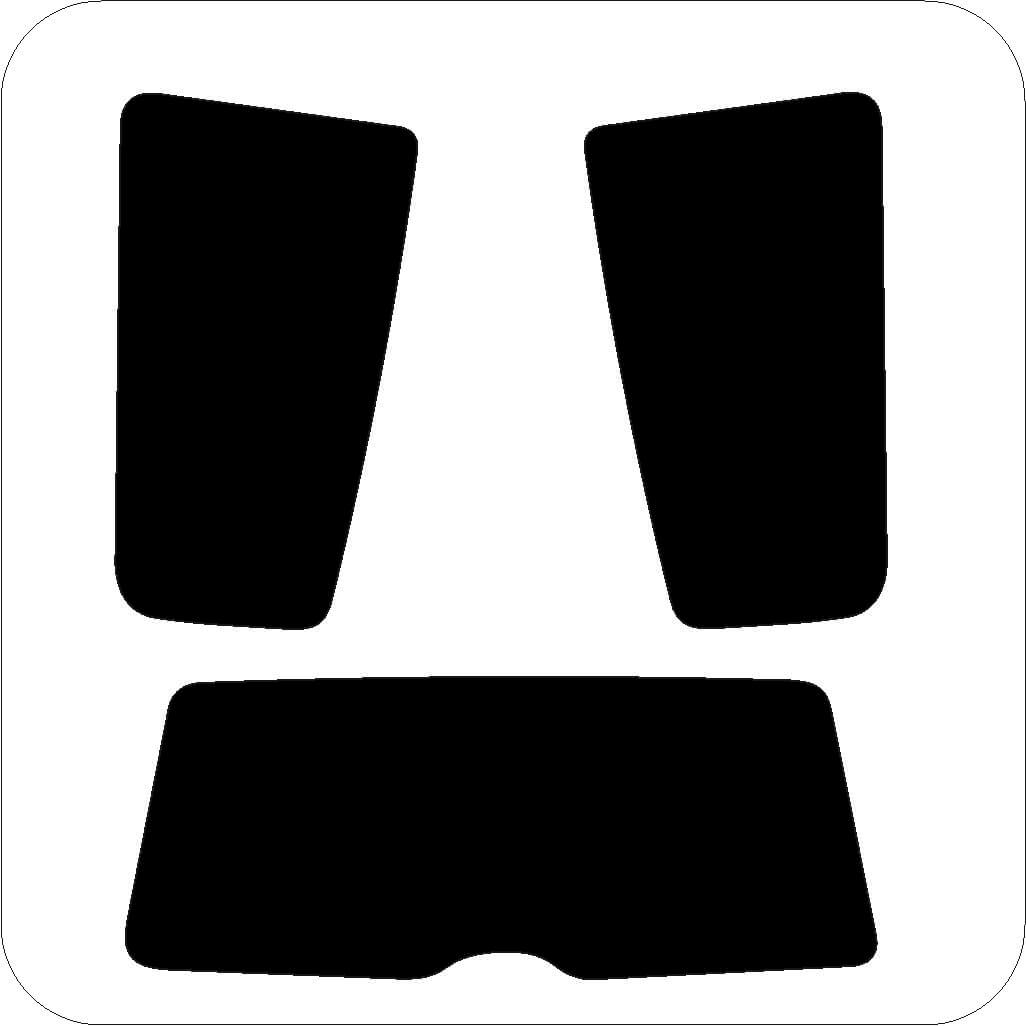 Passgenau zugeschnittenes Tönungsfolien-Set für Renault Clio B 3-Türer – CNC-Zuschnitt von FVB Carbon Folie