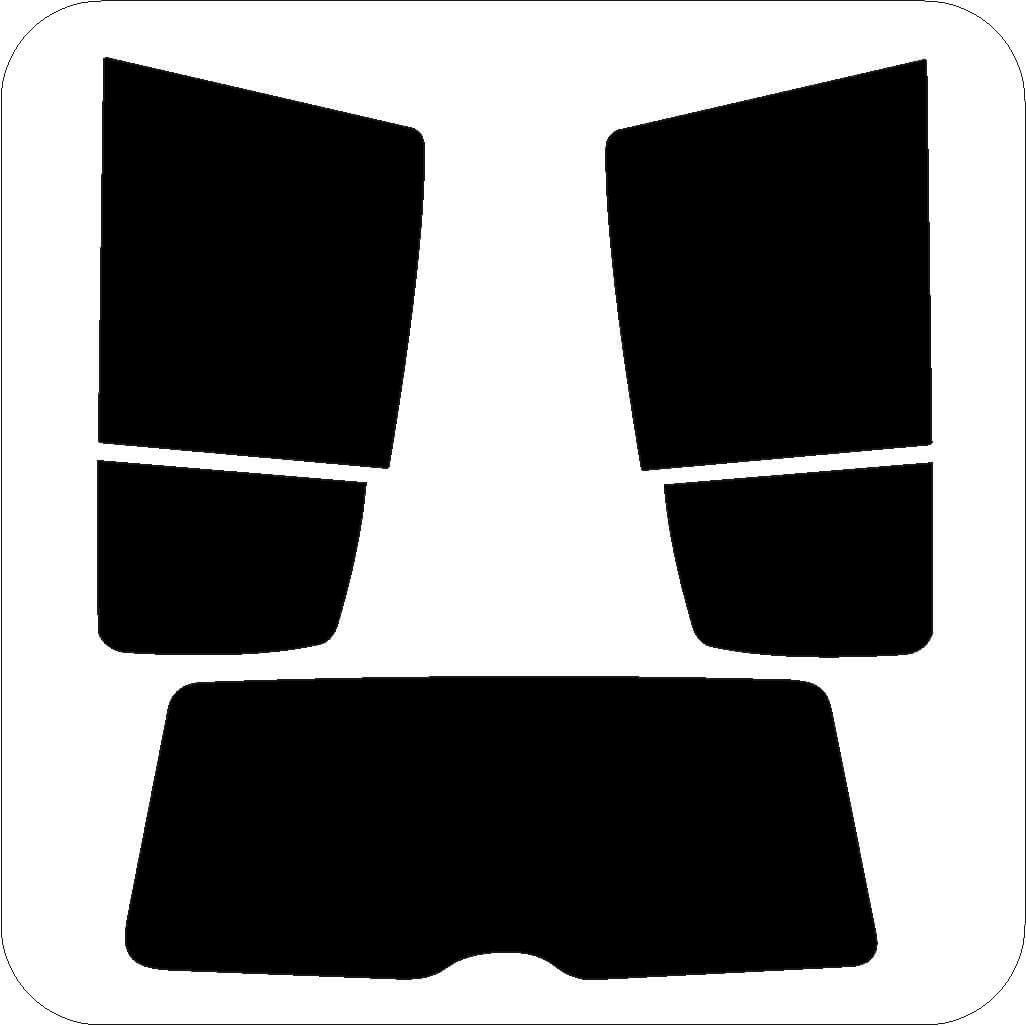 Passgenau zugeschnittenes Tönungsfolien-Set für Renault Clio B 5-Türer – CNC-Zuschnitt von FVB Carbon Folie