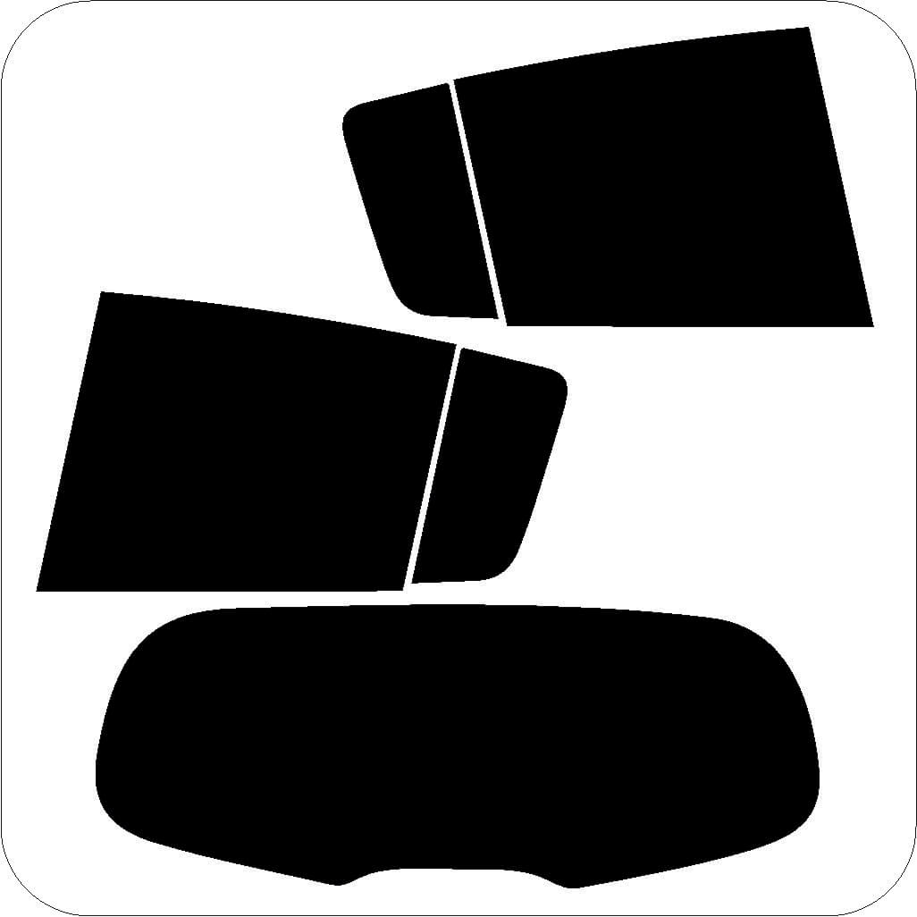 Passgenau zugeschnittenes Tönungsfolien-Set für Renault Clio C 5-Türer – CNC-Zuschnitt von FVB Carbon Folie