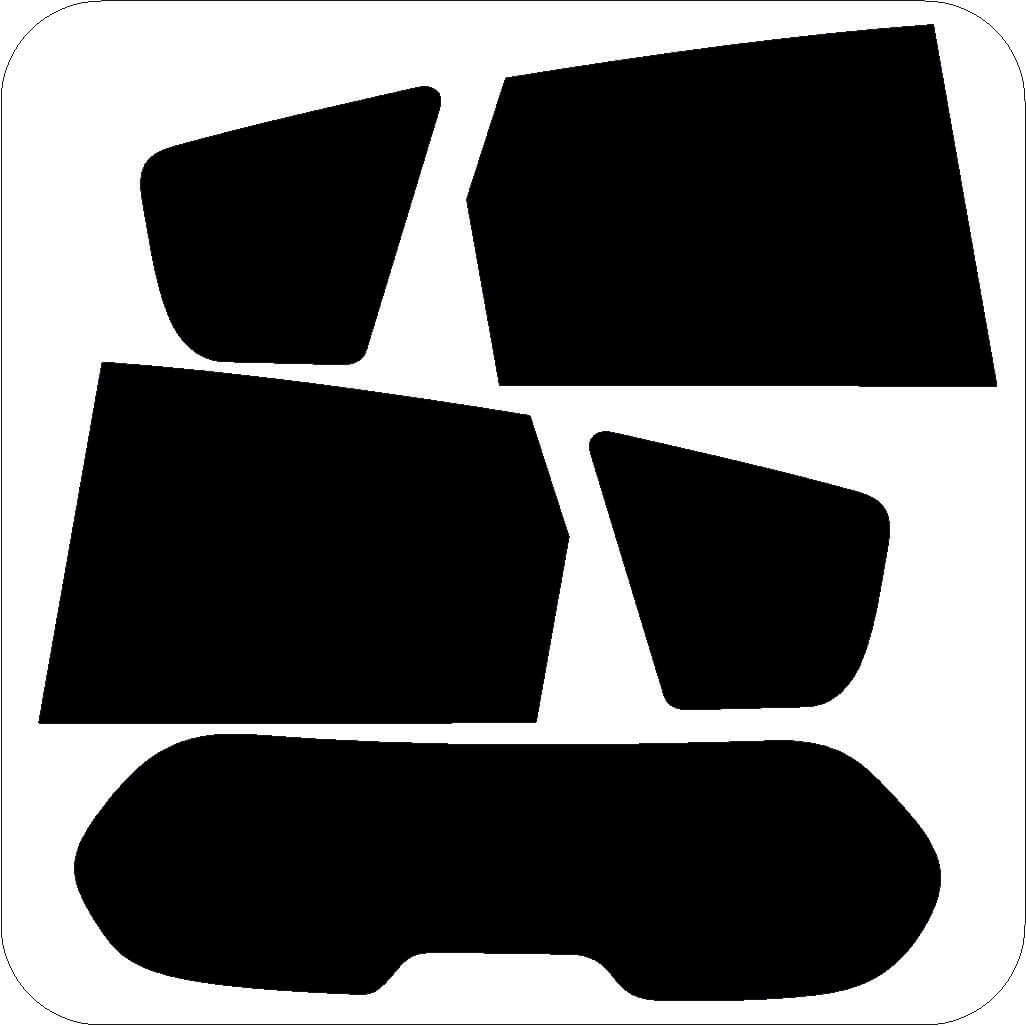 Passgenau zugeschnittenes Tönungsfolien-Set für Renault Grand Scenic JM – CNC-Zuschnitt von FVB Carbon Folie