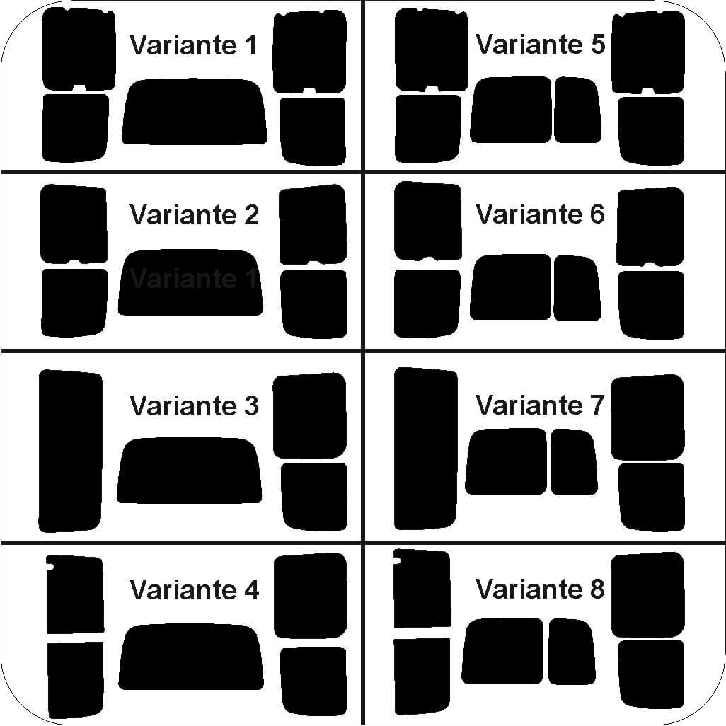 Passgenau zugeschnittenes Tönungsfolien-Set für Renault Kangoo 1 – CNC-Zuschnitt von FVB Carbon Folie