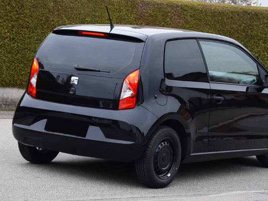 Tönungsfolie passgenau zugeschnitten und professionell montiert auf Seat Mii 3-Türer – Beispiel mit FVB Carbon Folie