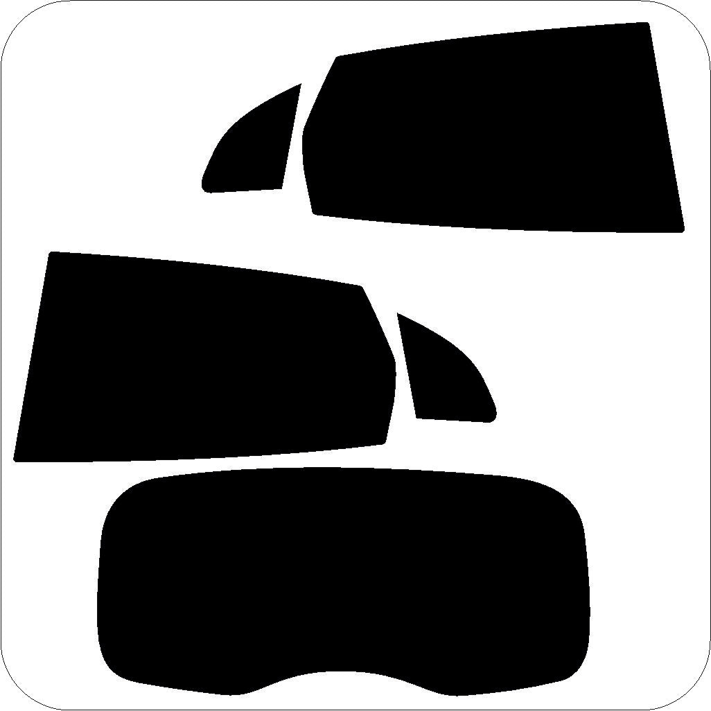 Passgenau zugeschnittenes Tönungsfolien-Set für Volvo V40 – CNC-Zuschnitt von FVB Carbon Folie