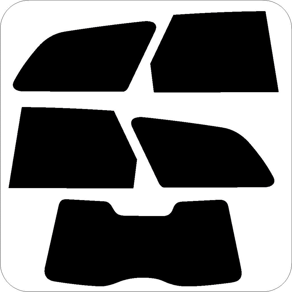 Passgenau zugeschnittenes Tönungsfolien-Set für Volvo V40 Kombi – CNC-Zuschnitt von FVB Carbon Folie