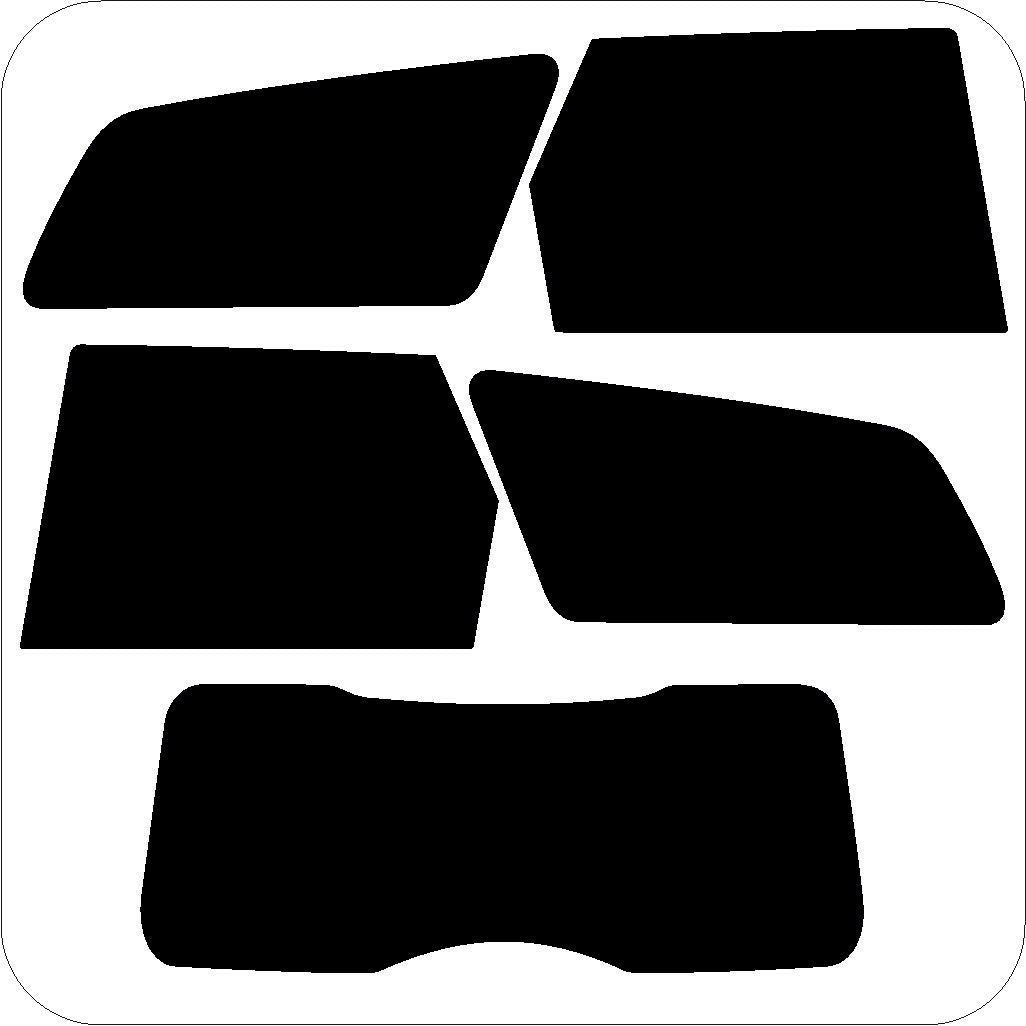 Passgenau zugeschnittenes Tönungsfolien-Set für Volvo V50 Kombi – CNC-Zuschnitt von FVB Carbon Folie