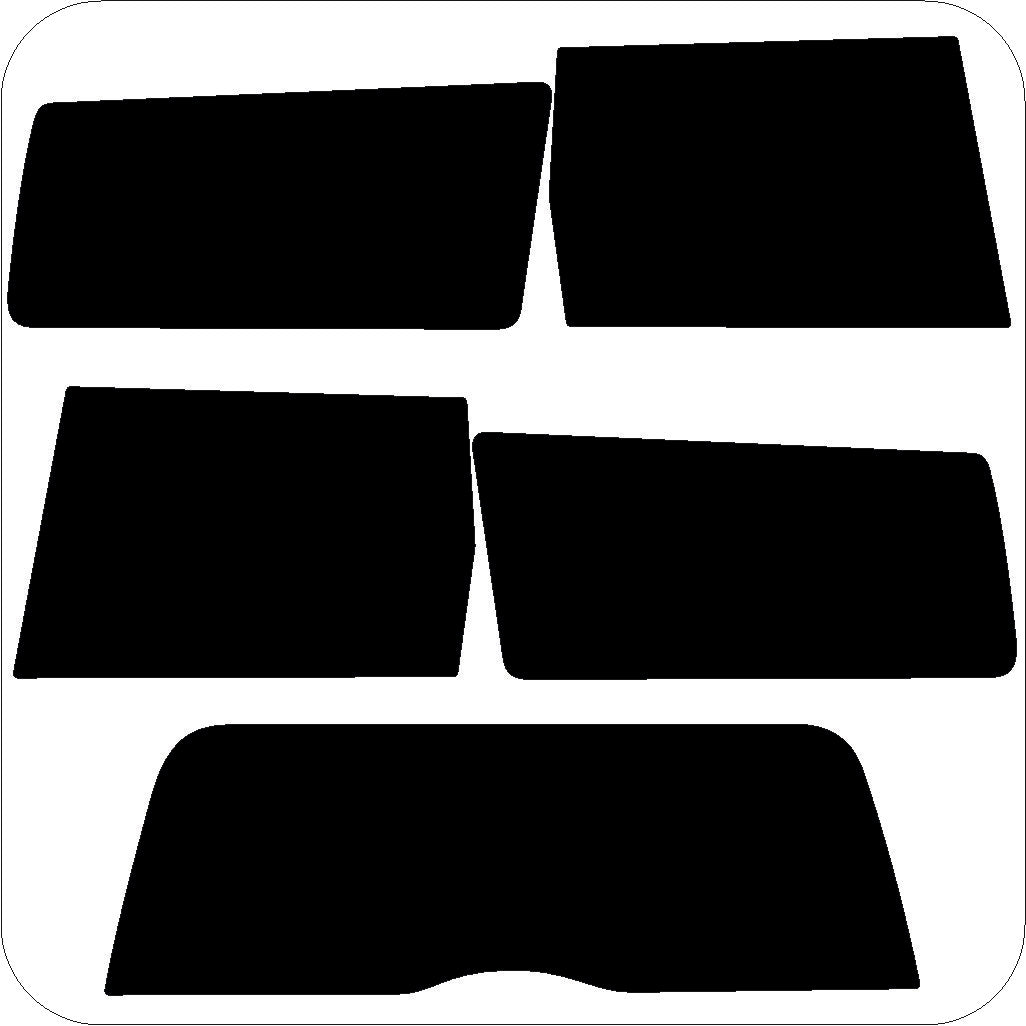 Passgenau zugeschnittenes Tönungsfolien-Set für Volvo V70 P26 – CNC-Zuschnitt von FVB Carbon Folie