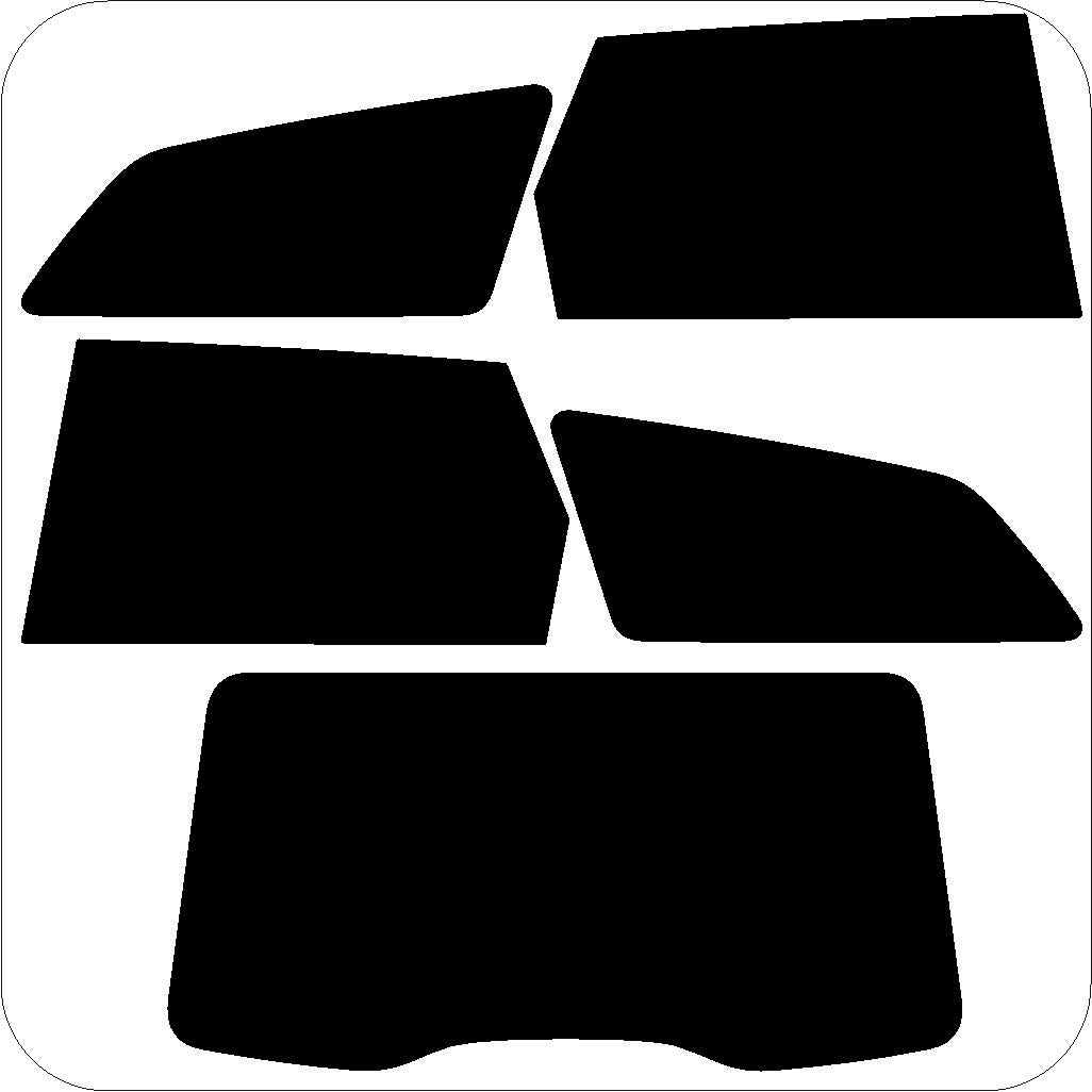 Passgenau zugeschnittenes Tönungsfolien-Set für Volvo V90 – CNC-Zuschnitt von FVB Carbon Folie