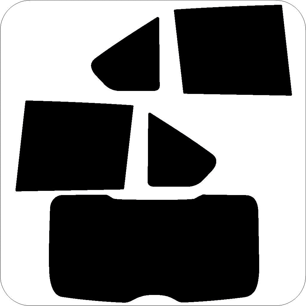 Passgenau zugeschnittenes Tönungsfolien-Set für Volvo XC40 – CNC-Zuschnitt von FVB Carbon Folie