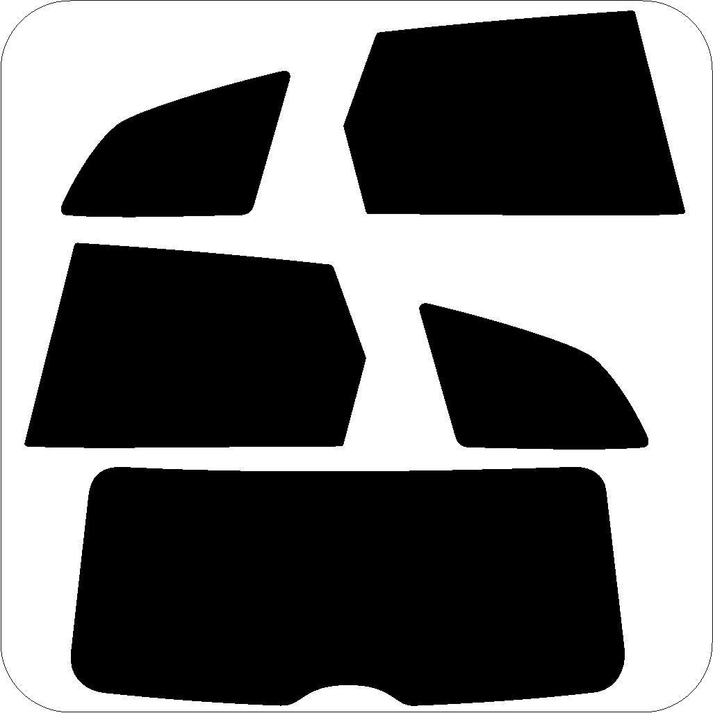 Passgenau zugeschnittenes Tönungsfolien-Set für Volvo XC60 SPA – CNC-Zuschnitt von FVB Carbon Folie