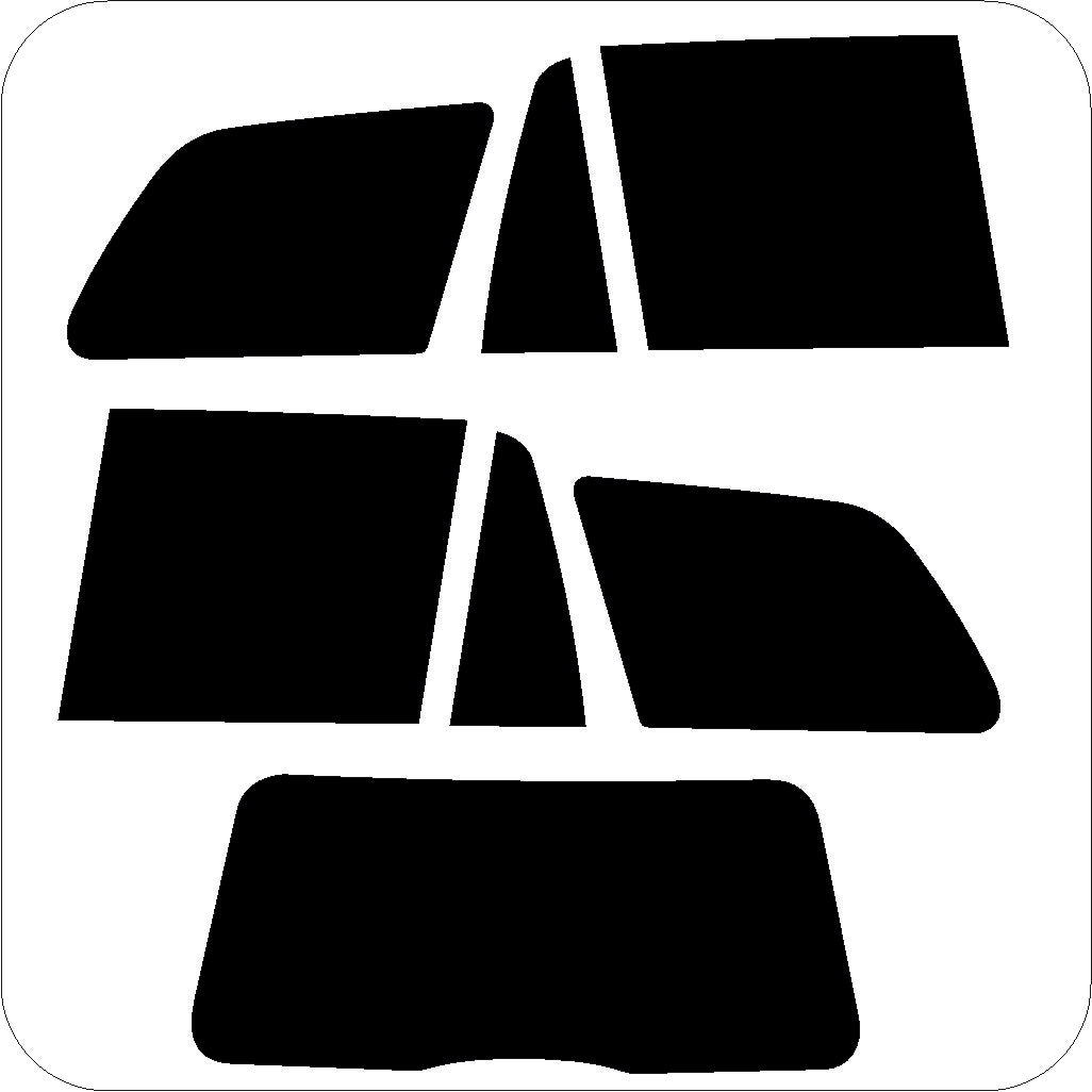 Passgenau zugeschnittenes Tönungsfolien-Set für Volvo XC90 – CNC-Zuschnitt von FVB Carbon Folie