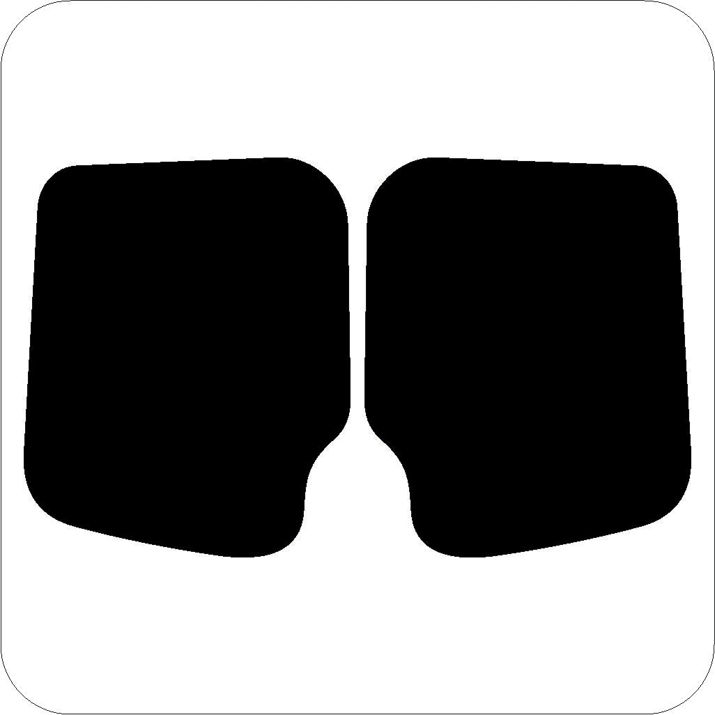 Passgenau zugeschnittenes Tönungsfolien-Set für  VW Crafter Hecktüren – CNC-Zuschnitt von FVB Carbon Folie