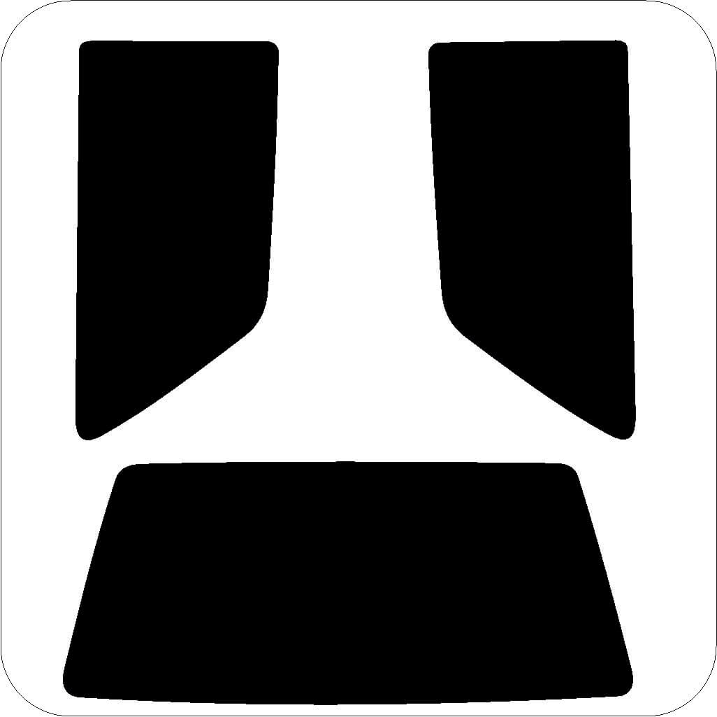 Passgenau zugeschnittenes Tönungsfolien-Set für VW Golf 2 3-türer – CNC-Zuschnitt von FVB Carbon Folie