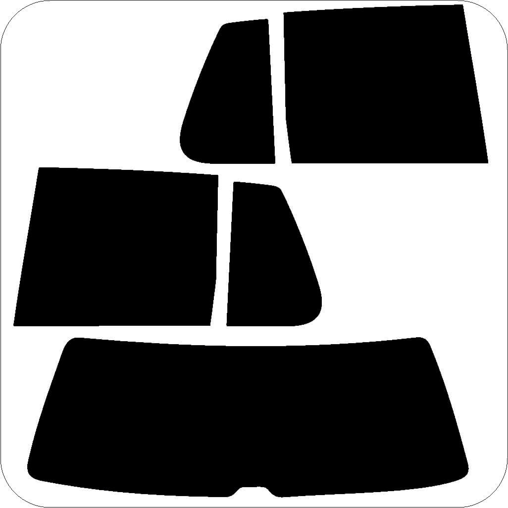 Passgenau zugeschnittenes Tönungsfolien-Set für VW Golf 4 5-türer – CNC-Zuschnitt von FVB Carbon Folie