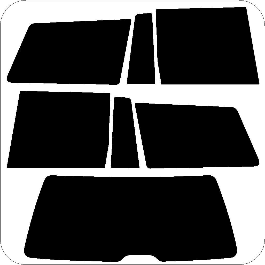 Passgenau zugeschnittenes Tönungsfolien-Set für VW Golf 4 Variant – CNC-Zuschnitt von FVB Carbon Folie