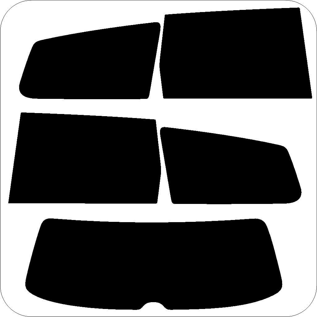 Passgenau zugeschnittenes Tönungsfolien-Set für VW Passat Variant B6 – CNC-Zuschnitt von FVB Carbon Folie