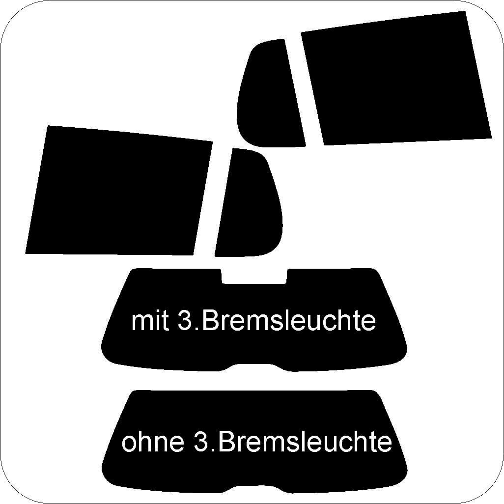 Passgenau zugeschnittenes Tönungsfolien-Set für VW Polo 6N 5-türer – CNC-Zuschnitt von FVB Carbon Folie