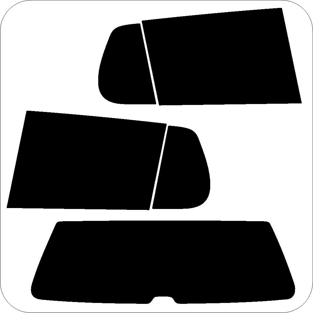 Passgenau zugeschnittenes Tönungsfolien-Set für VW Polo 6N2 5-türer – CNC-Zuschnitt von FVB Carbon Folie