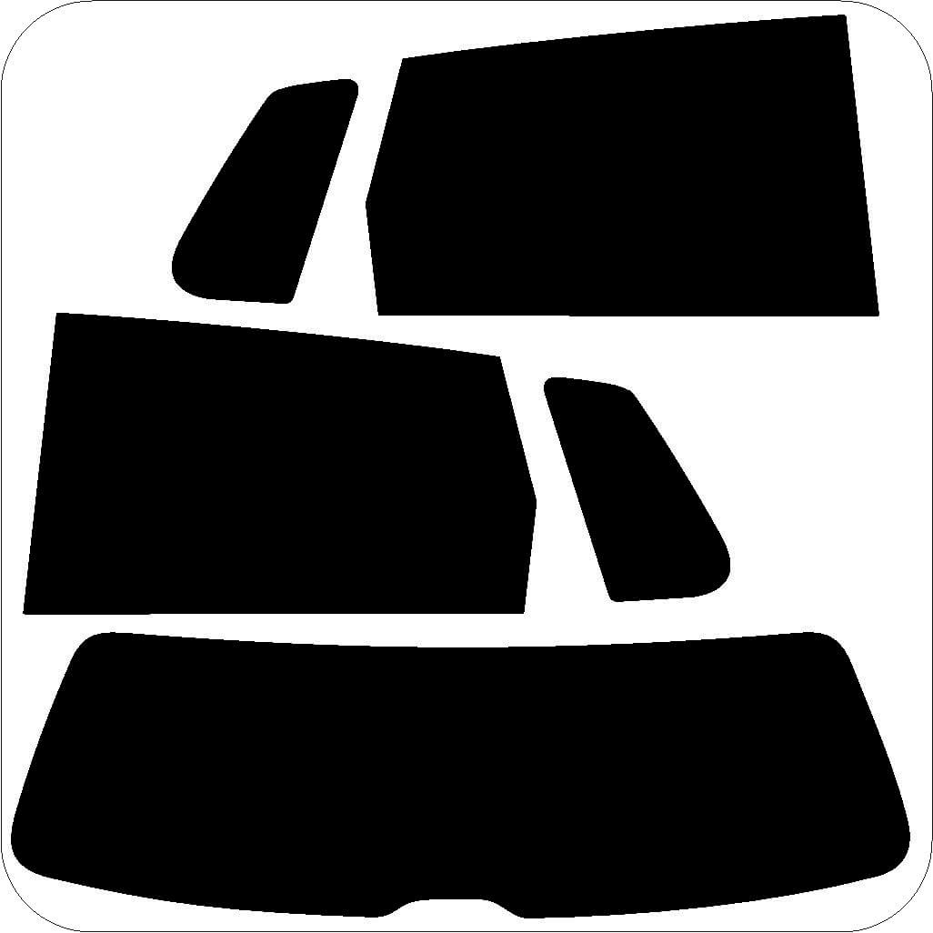 Passgenau zugeschnittenes Tönungsfolien-Set für VW Polo 9N 5-türer – CNC-Zuschnitt von FVB Carbon Folie