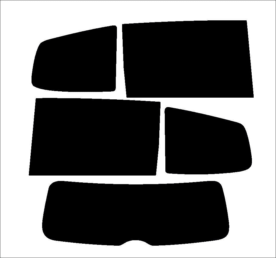 Passgenau zugeschnittenes Tönungsfolien-Set für VW Sharan 7N – CNC-Zuschnitt von FVB Carbon Folie