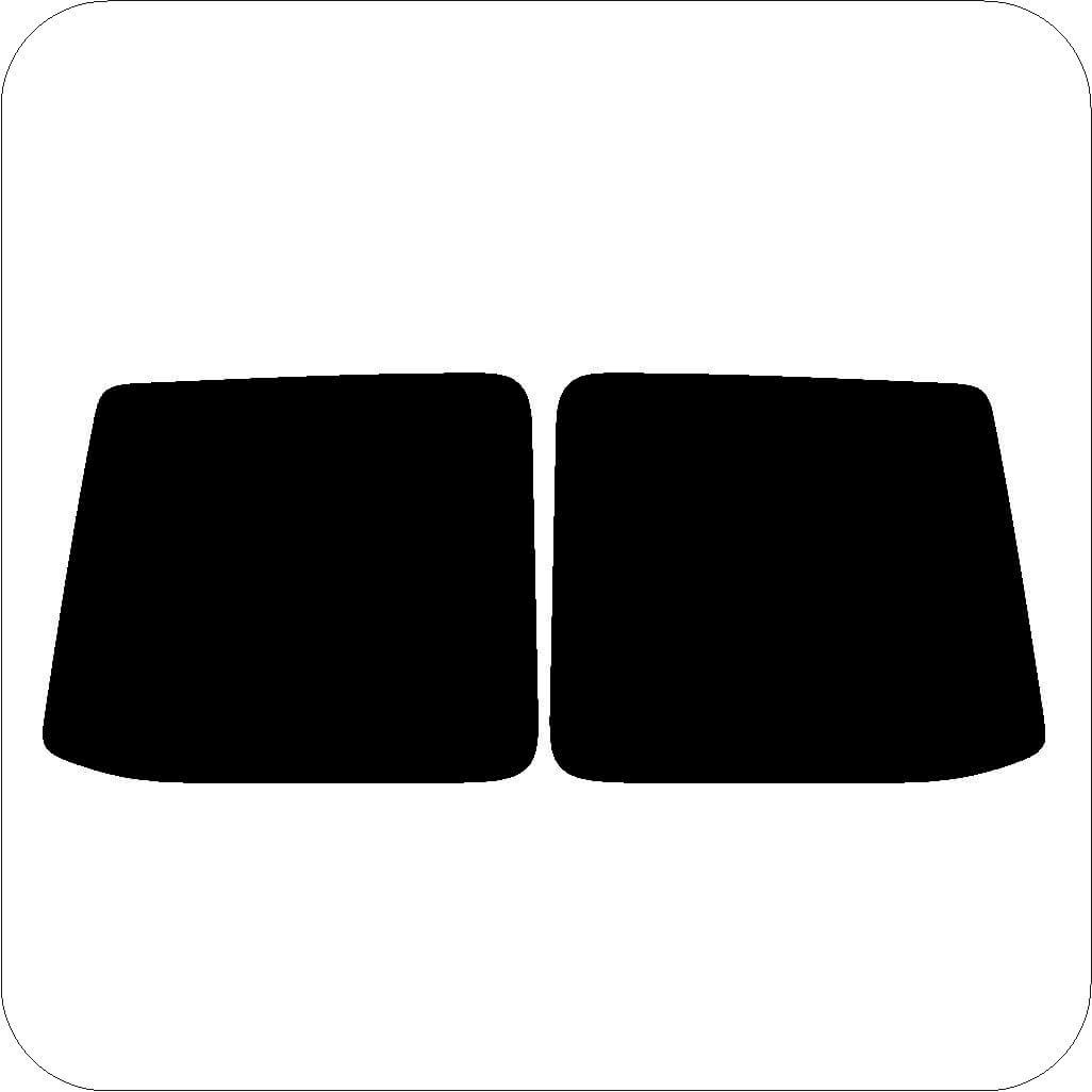 Passgenau zugeschnittenes Tönungsfolien-Set für VW T6.1 Hecktüren – CNC-Zuschnitt von FVB Carbon Folie