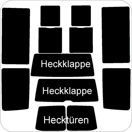 Passgenau zugeschnittenes Tönungsfolien-Set für VW T6.1 – CNC-Zuschnitt von FVB Carbon Folie